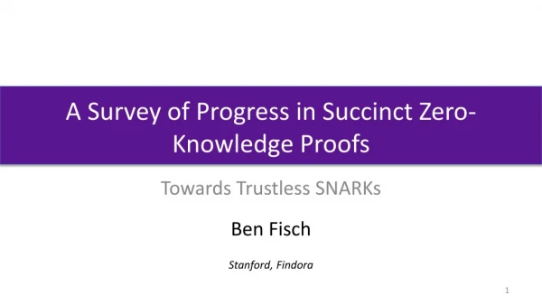 A Survey of Progress in Succinct Zero-Knowledge Proofs