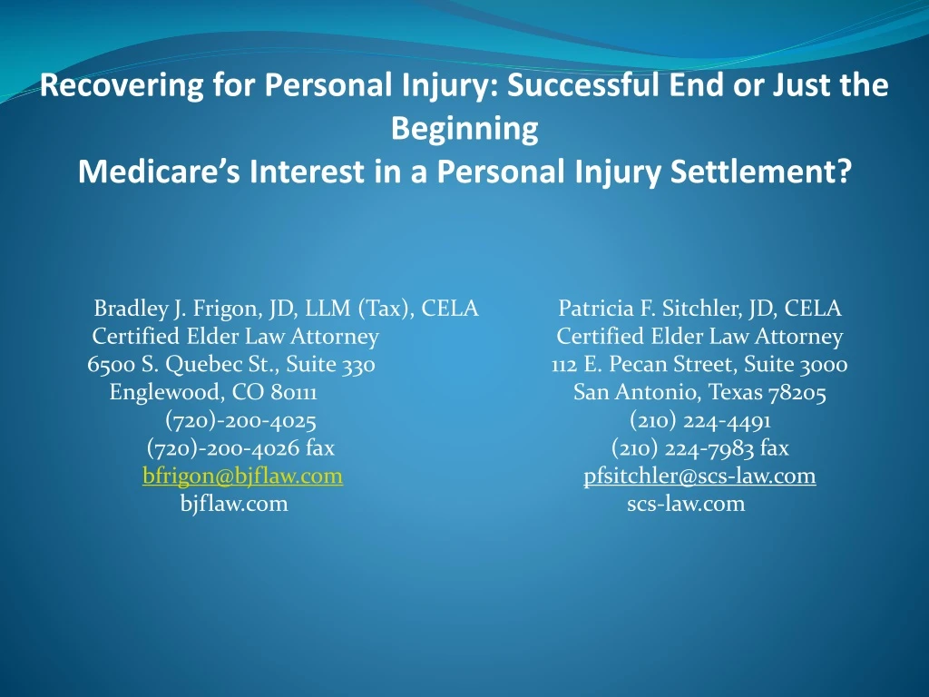 recovering for personal injury successful