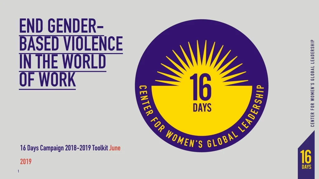 end gender based violence in the world of work