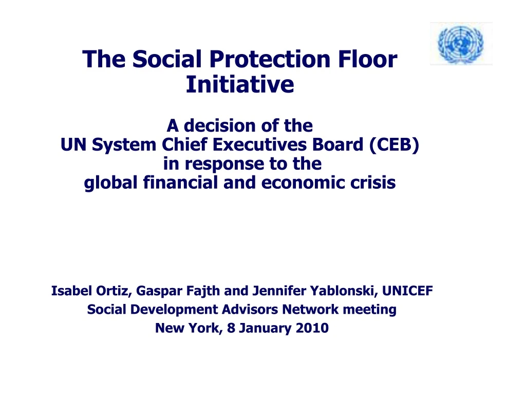 the social protection floor initiative a decision