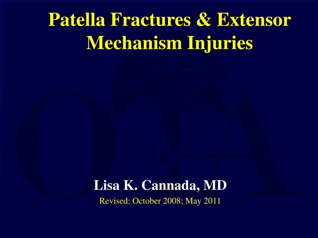 patella fractures extensor mechanism injuries