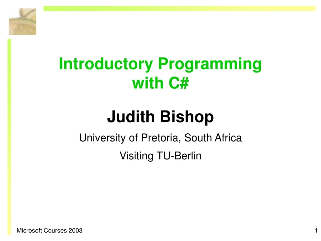 introductory programming with c