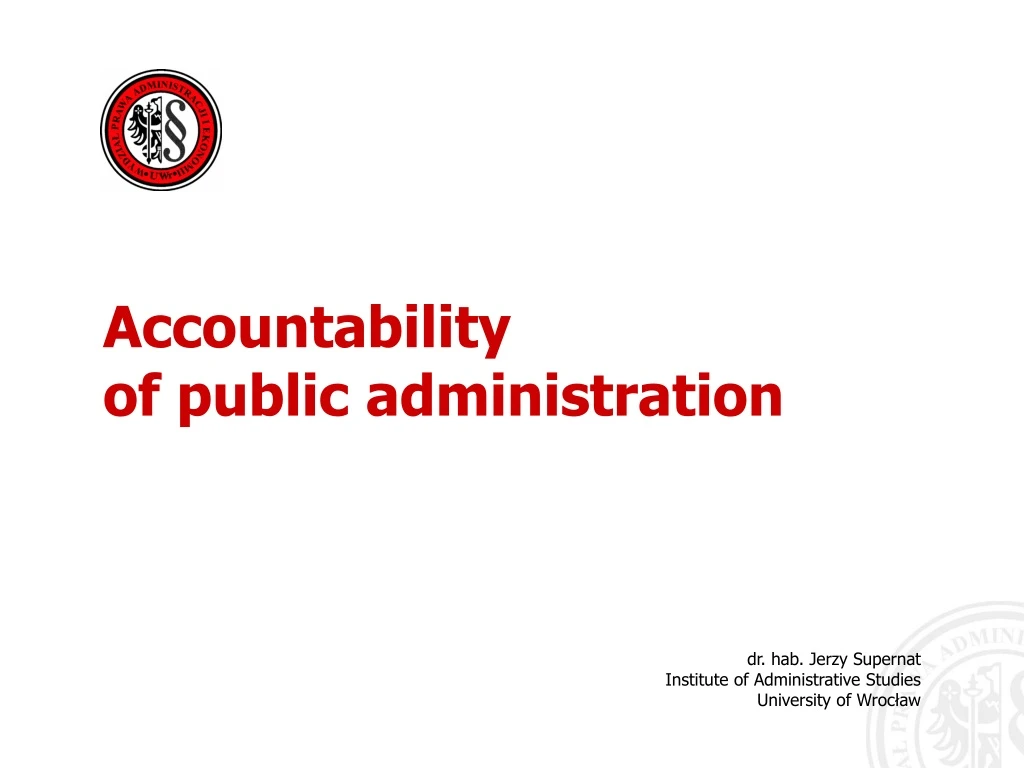 accountability of public administration