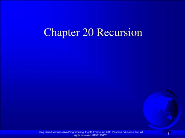 Chapter 20 Recursion