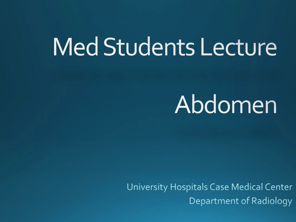 university hospitals case medical center department of radiology