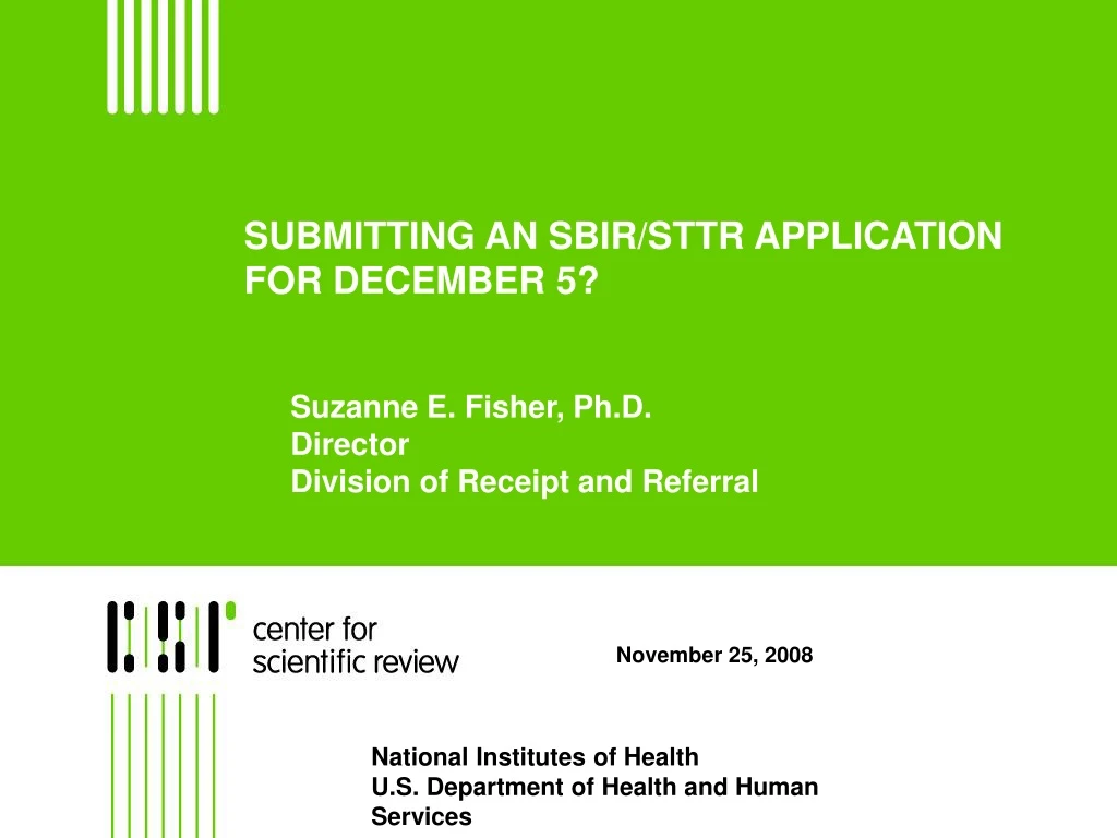submitting an sbir sttr application for december 5