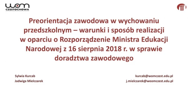 Podstawowe kierunki realizacji polityki oświatowej państwa  w roku szkolnym 2018/2019