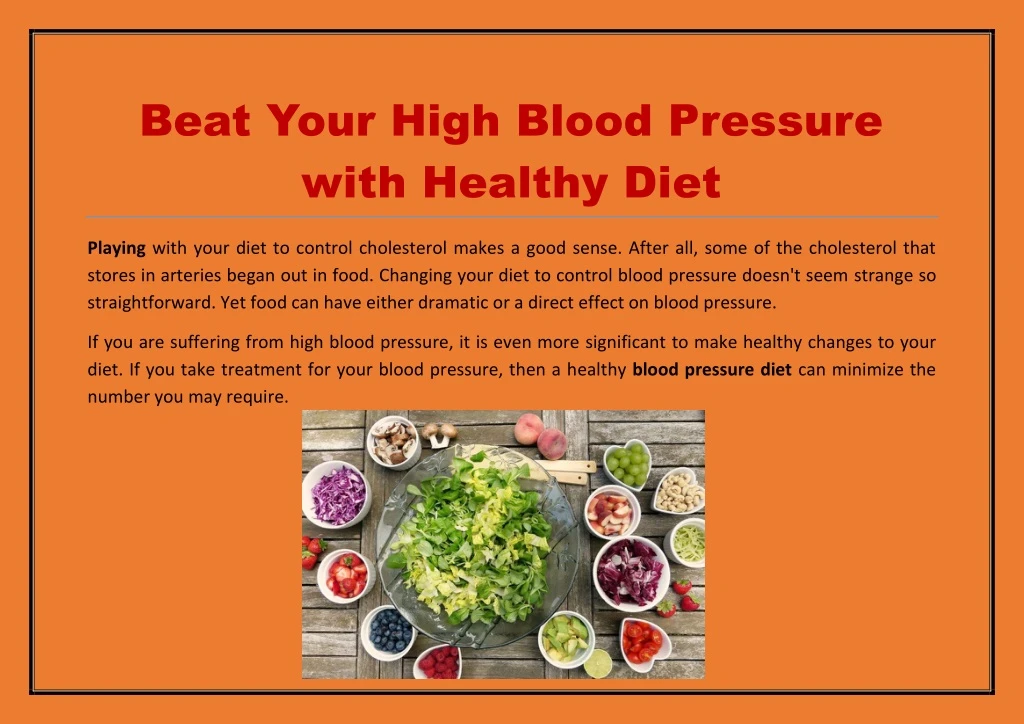 beat your high blood pressure with healthy diet