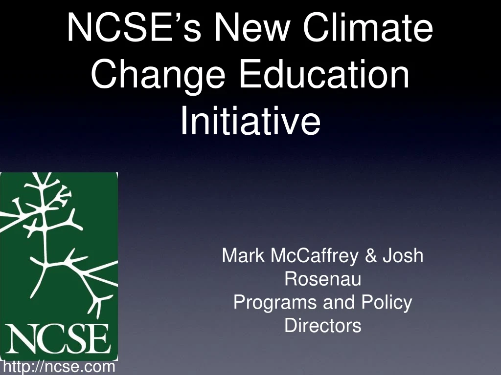 ncse s new climate change education initiative