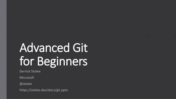 Advanced Git for Beginners