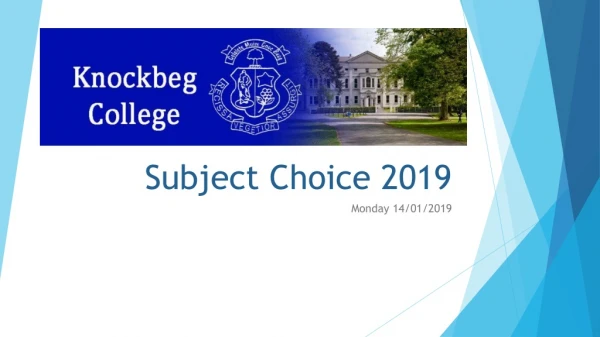 Subject Choice 2019