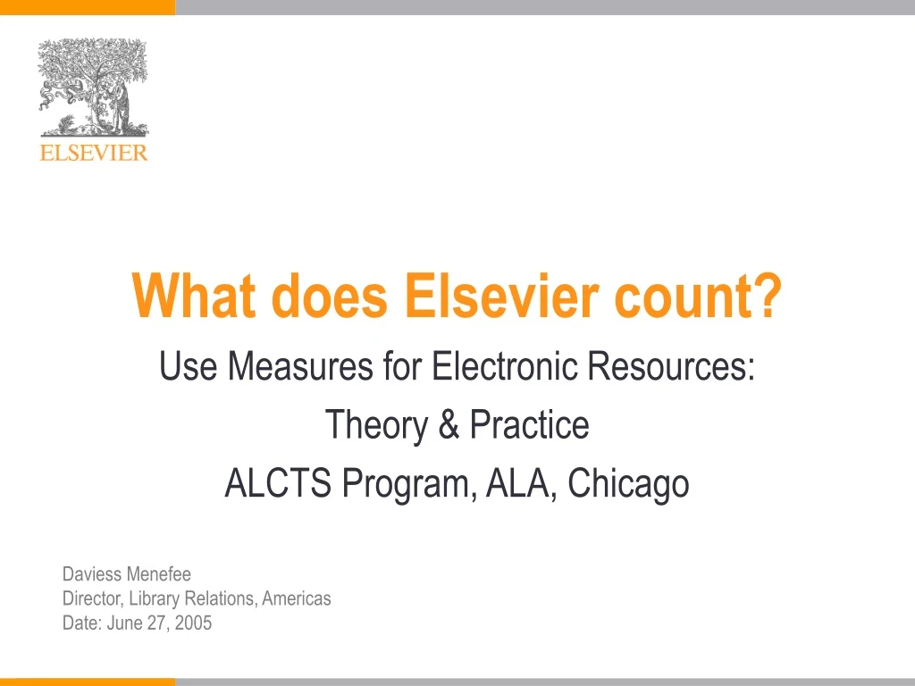 what does elsevier count