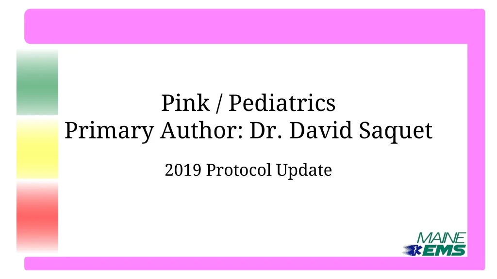 pink pediatrics primary author dr david saquet