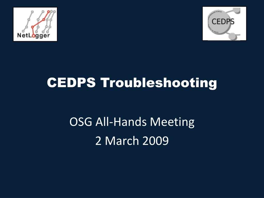 cedps troubleshooting