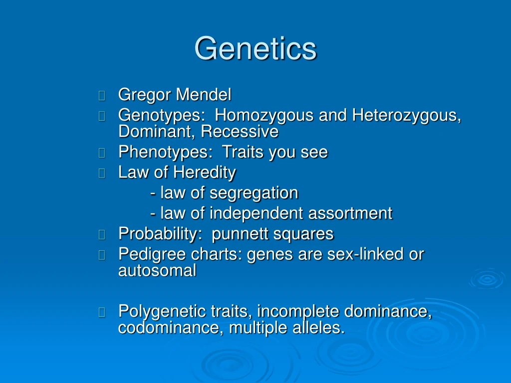 genetics