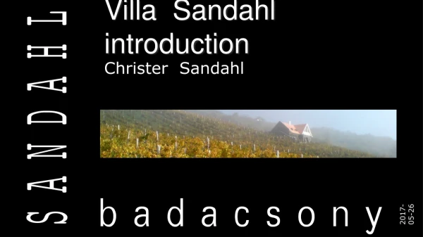 Villa  Sandahl  introduction