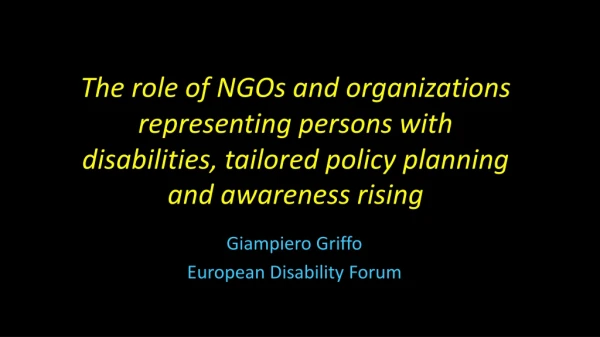 Giampiero Griffo European Disability Forum