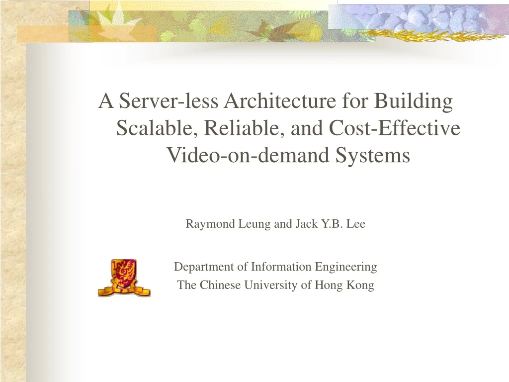 a server less architecture for building scalable