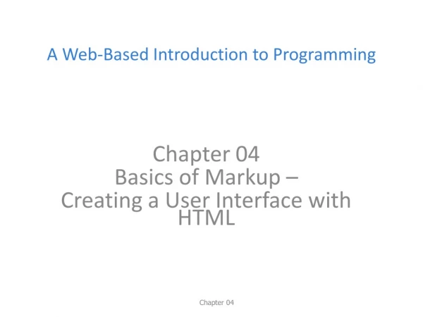 A Web-Based Introduction to Programming