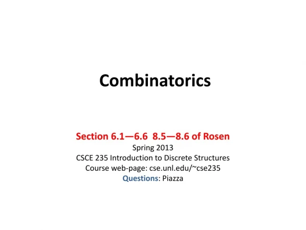 Combinatorics