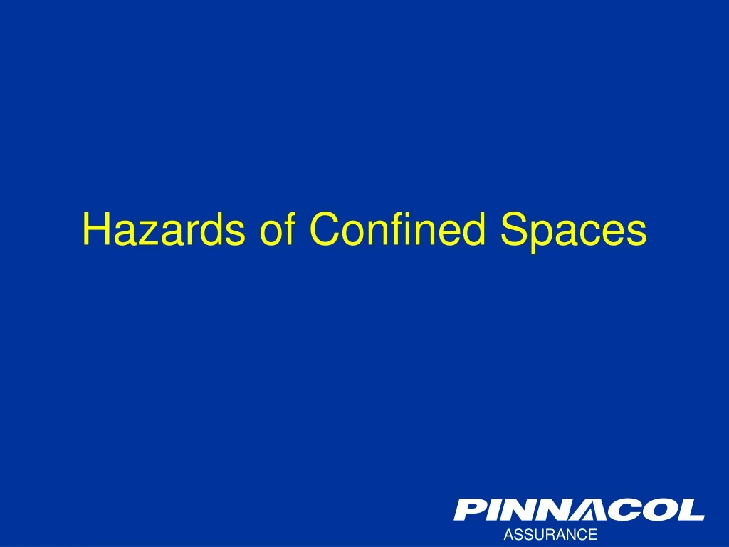 hazards of confined spaces