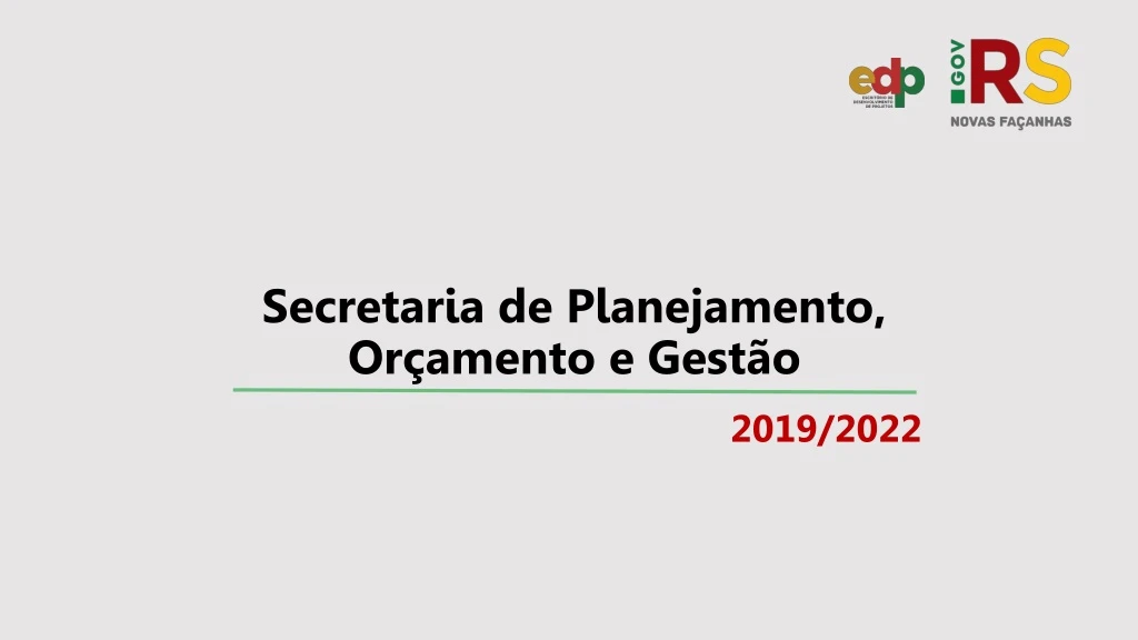 secretaria de planejamento or amento e gest o