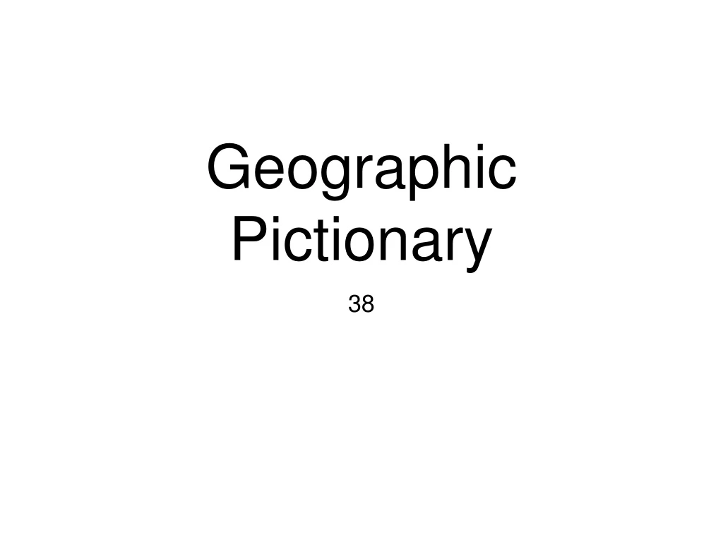 geographic pictionary