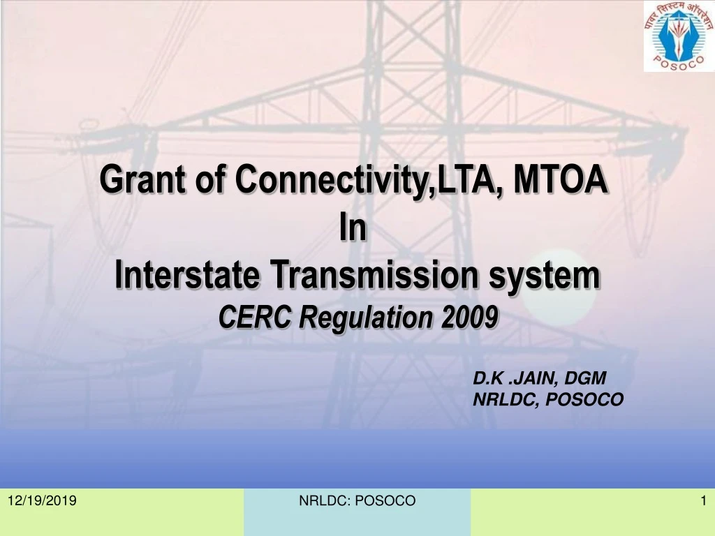 grant of connectivity lta mtoa in interstate