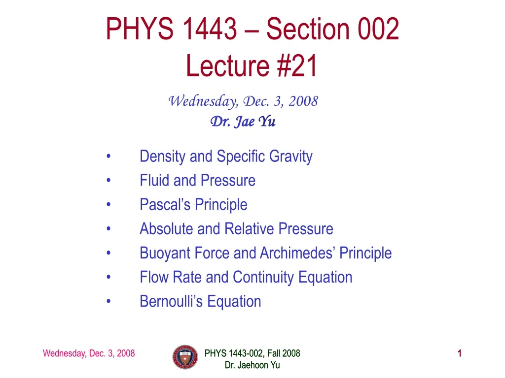 phys 1443 section 002 lecture 21