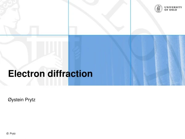 Electron diffraction