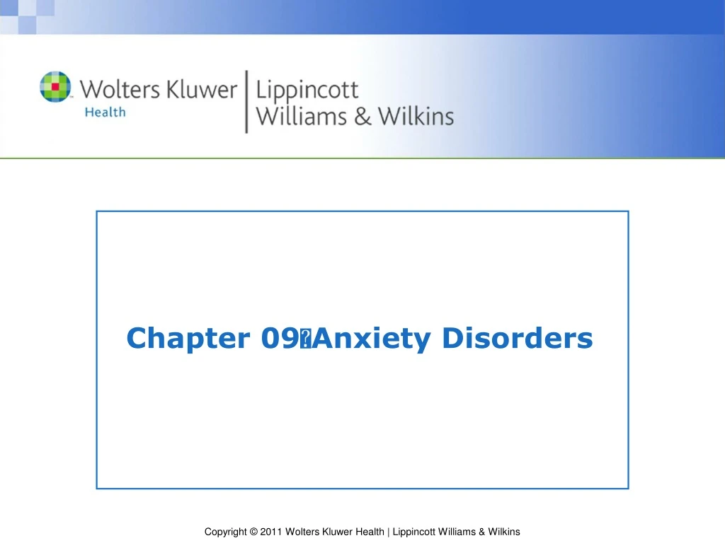 chapter 09 anxiety disorders