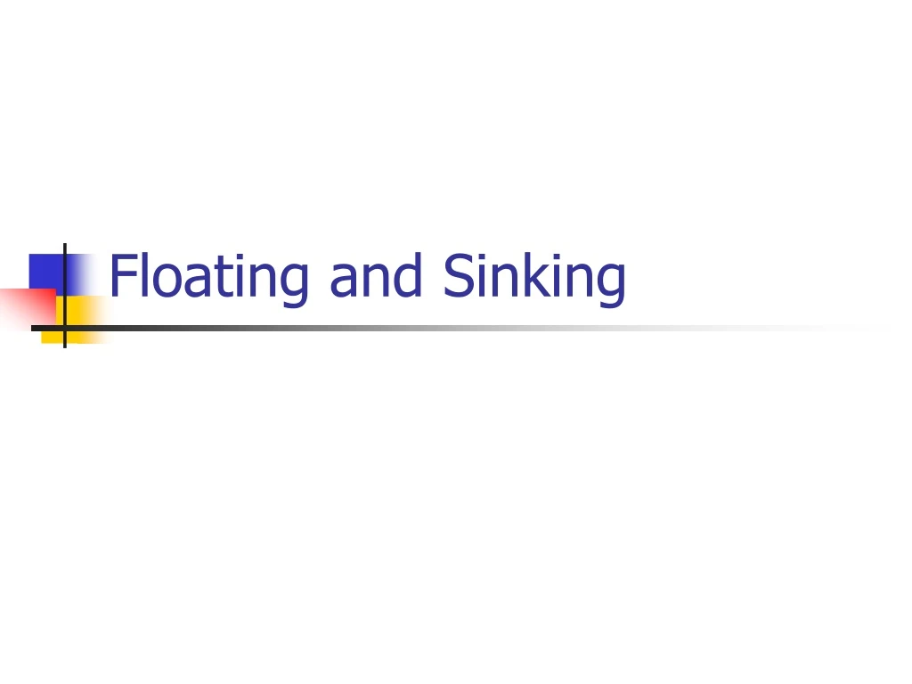 floating and sinking