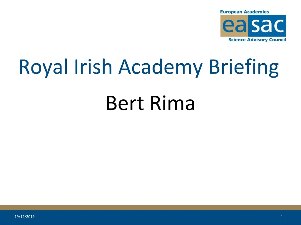 royal irish academy briefing