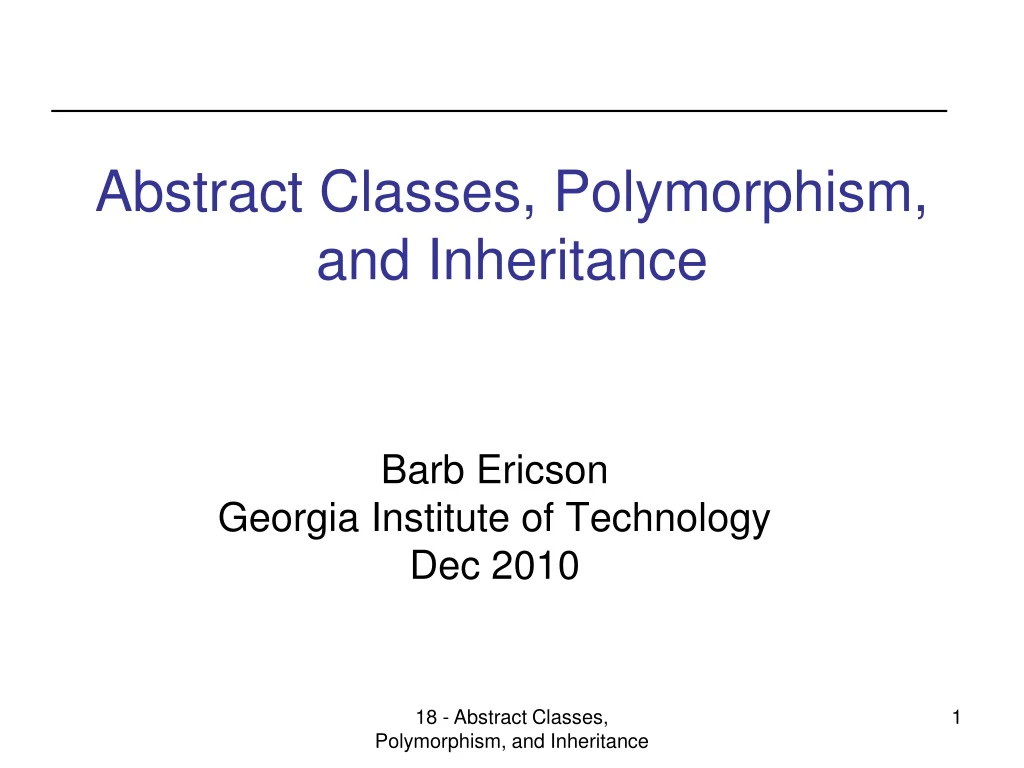 abstract classes polymorphism and inheritance