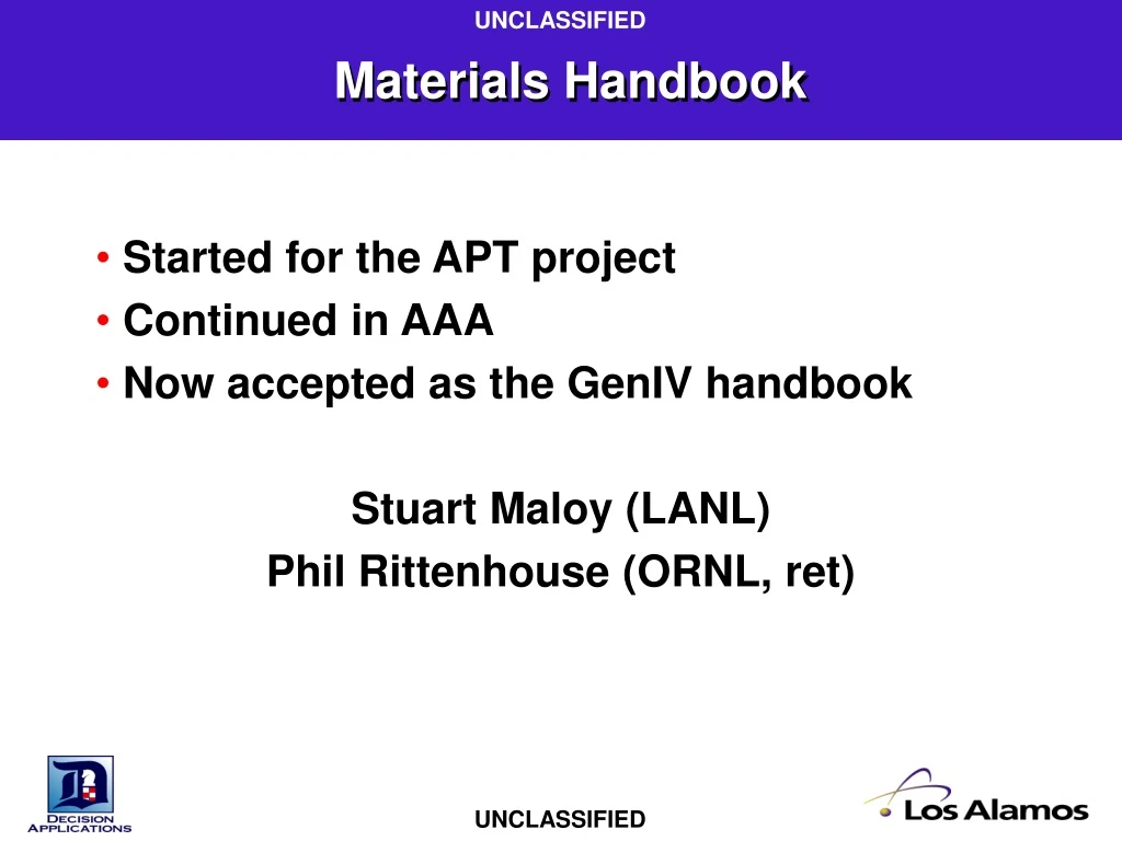 materials handbook