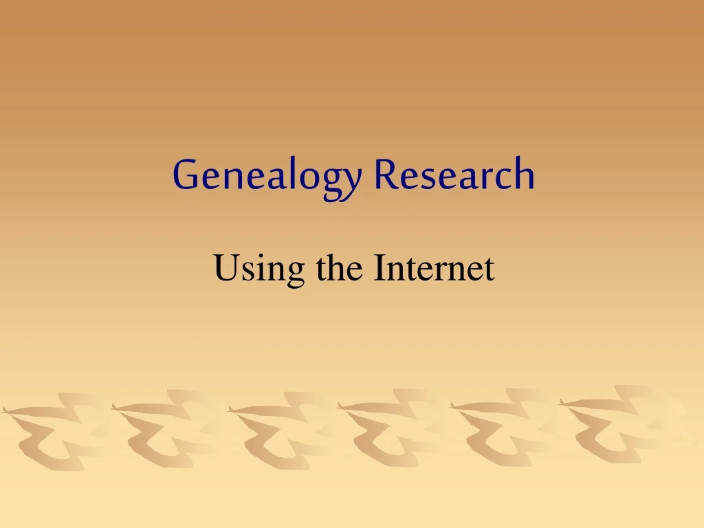 genealogy research