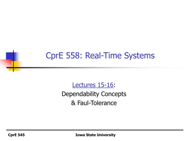 CprE 558: Real-Time Systems