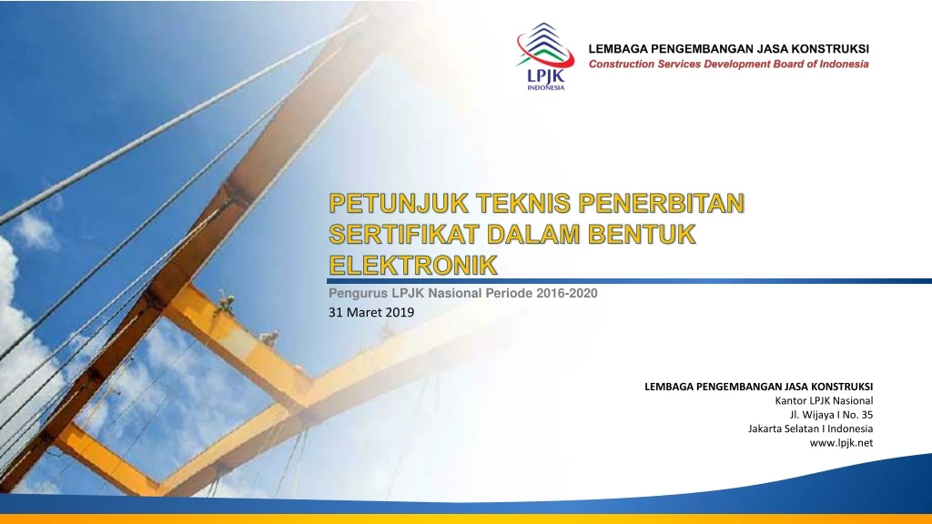 petunjuk teknis penerbitan sertifikat dalam bentuk elektronik