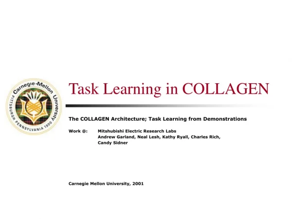 Task Learning in COLLAGEN