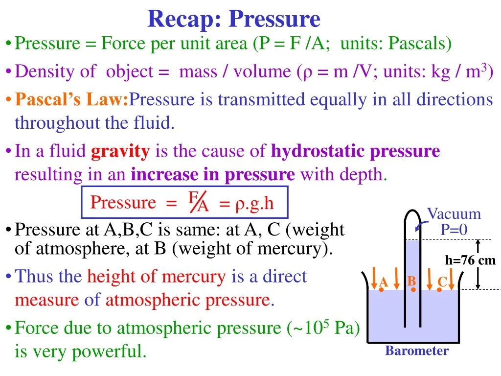 recap pressure