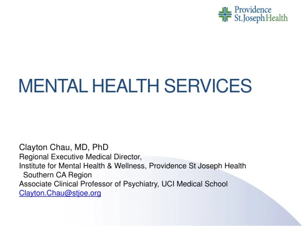MENTAL HEALTH SERVICES