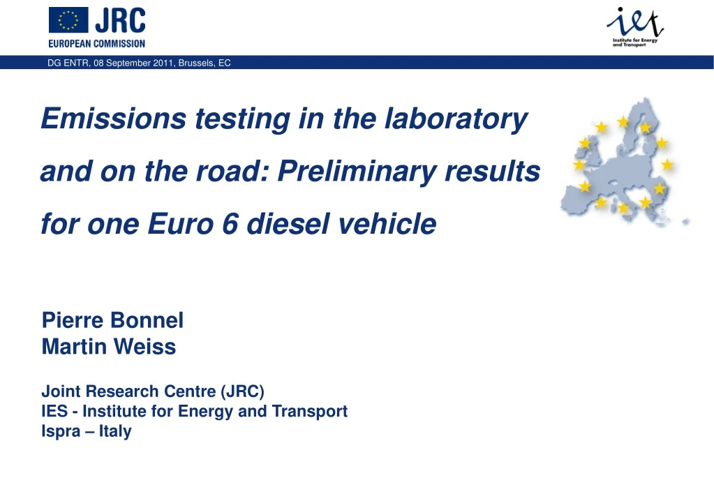 emissions testing in the laboratory