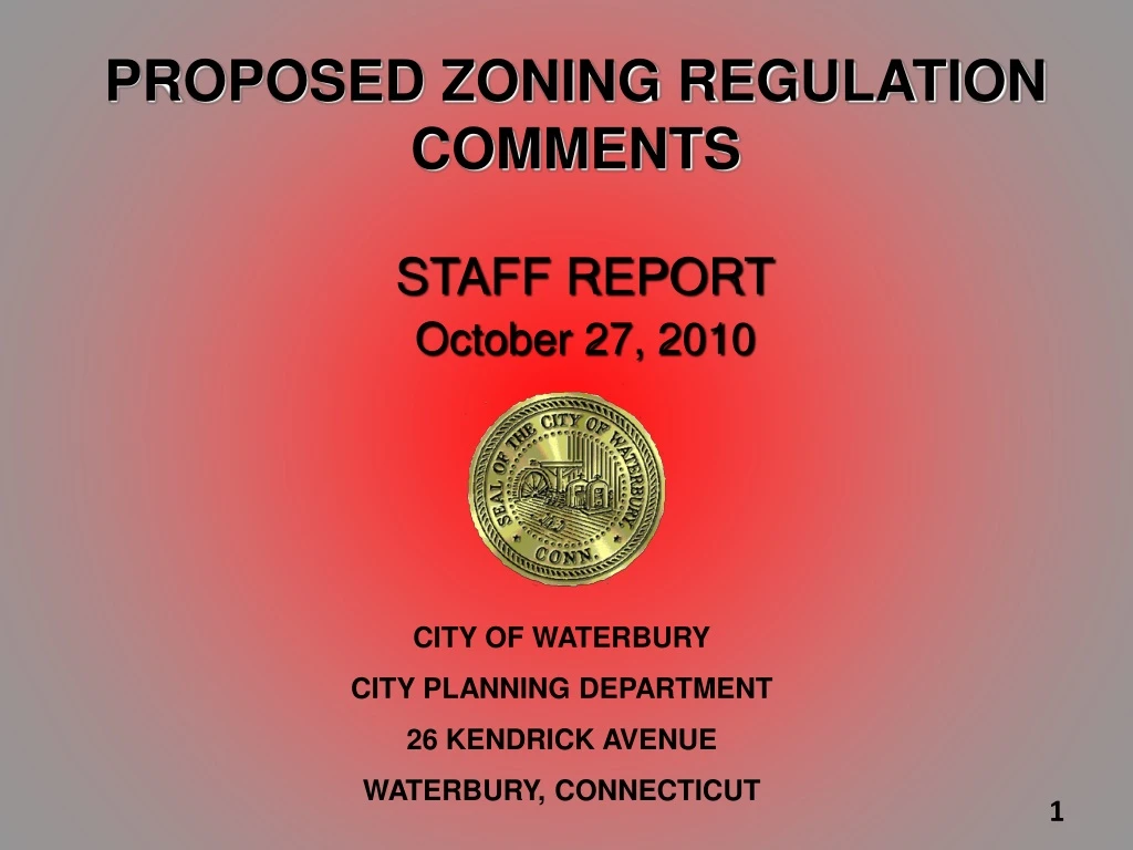 proposed zoning regulation comments