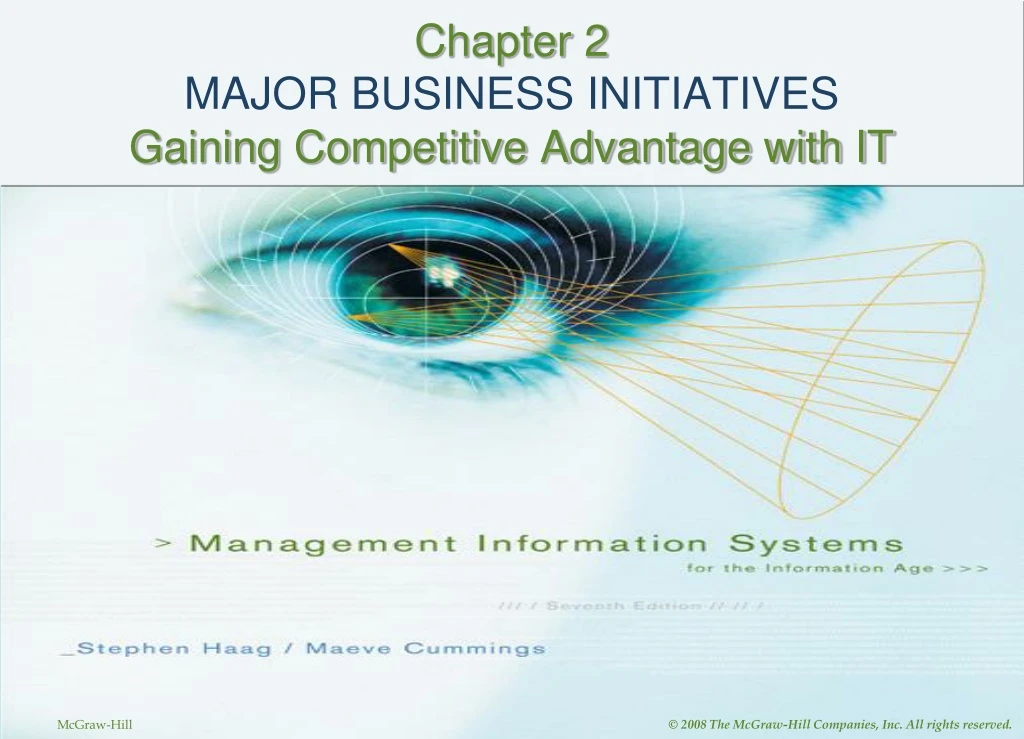 chapter 2 major business initiatives gaining competitive advantage with it