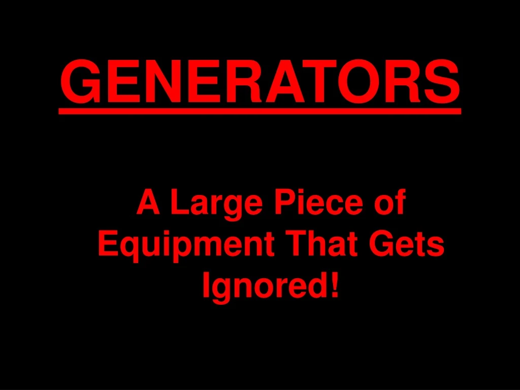 generators