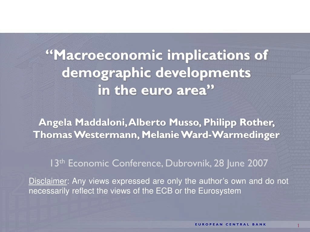 macroeconomic implications of demographic