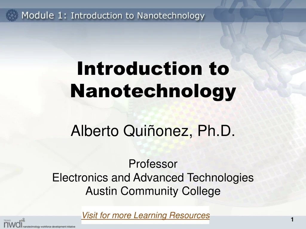 introduction to nanotechnology