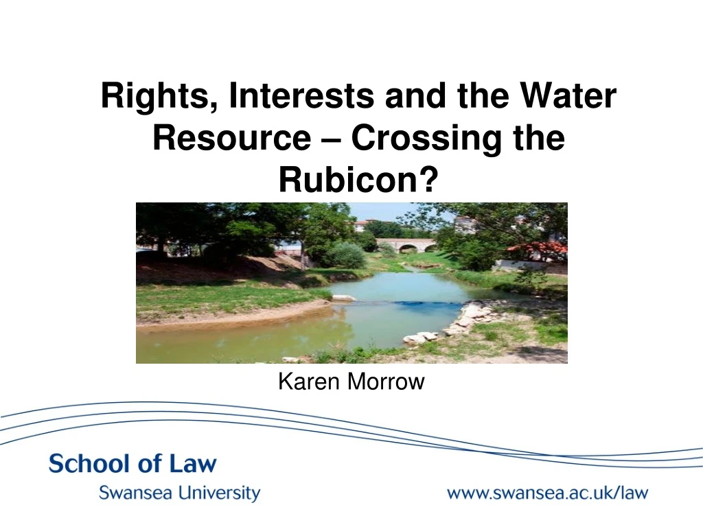 rights interests and the water resource crossing the rubicon