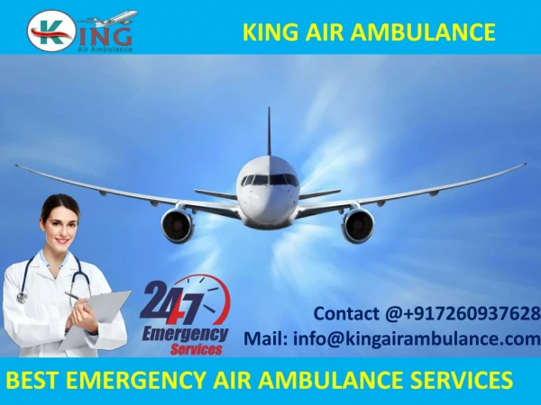 Hire Top Class Air Ambulance in Bhopal and Jamshedpur by King