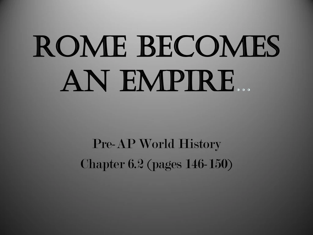 rome becomes an empire